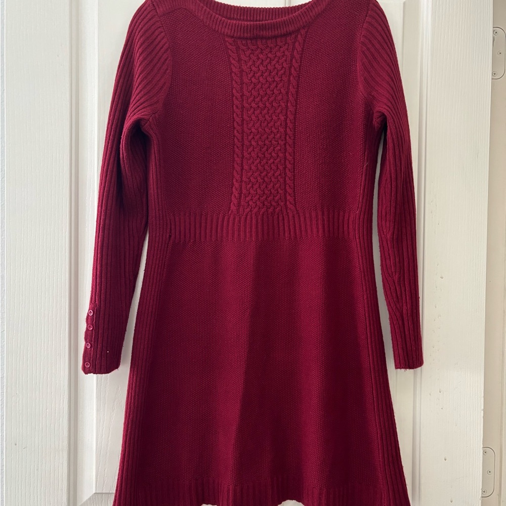 Elegant burgundy Knit Dress